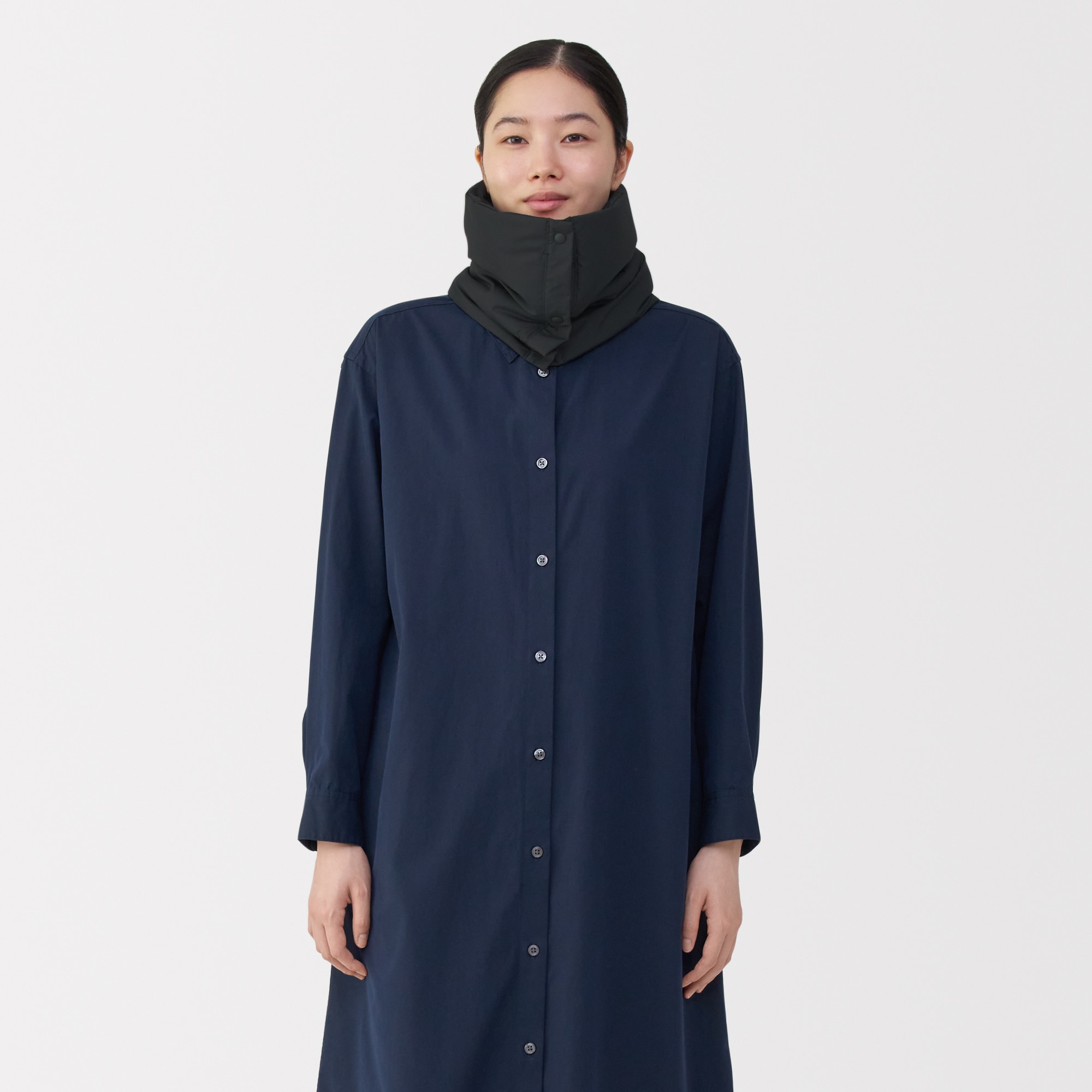 吸湿発熱中わた表面撥水パッカブル ネックウォーマー | 無印良品