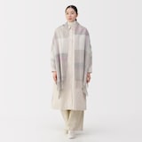 ふっくらウール　大判ストール（チェック）