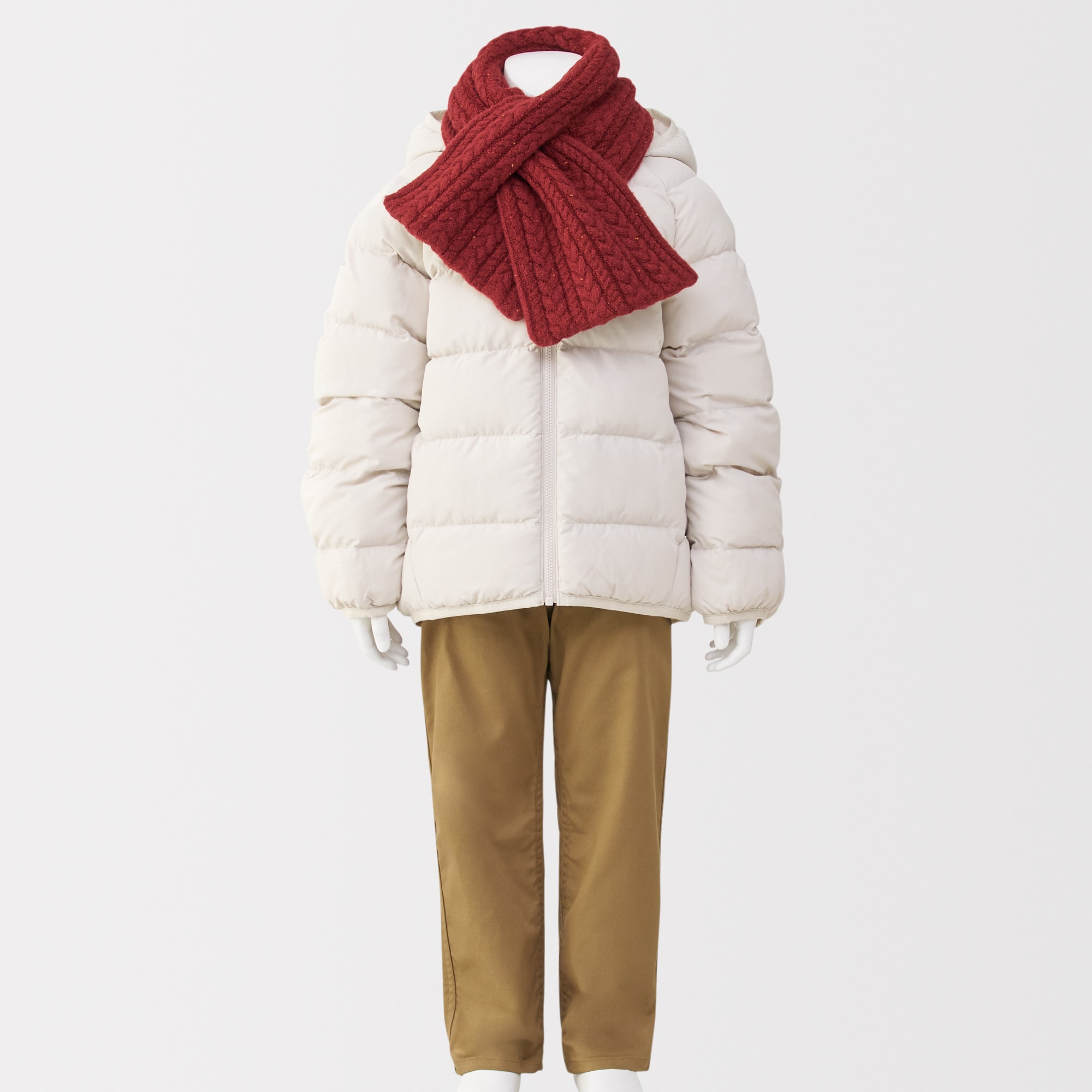 ＜キッズ＞　再生ポリエステル混のびのび　マフラー