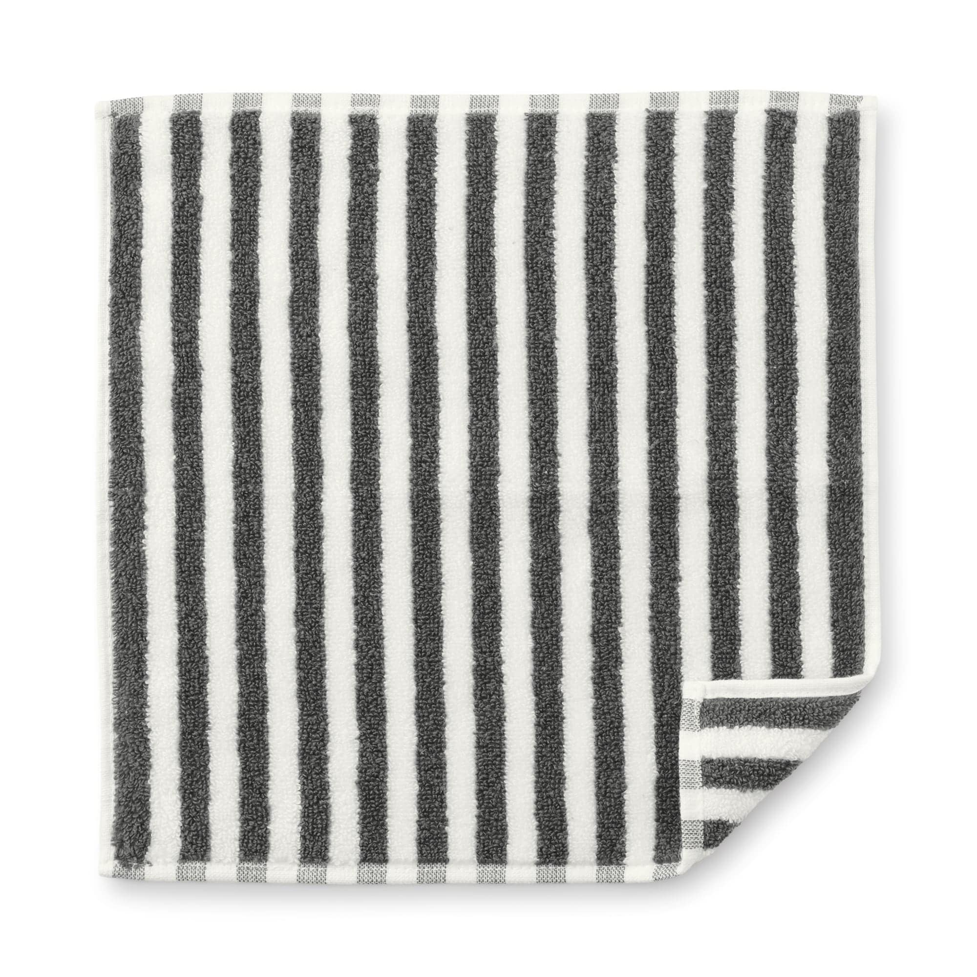 綿　やわらかタオル　ハンカチ（縞）　