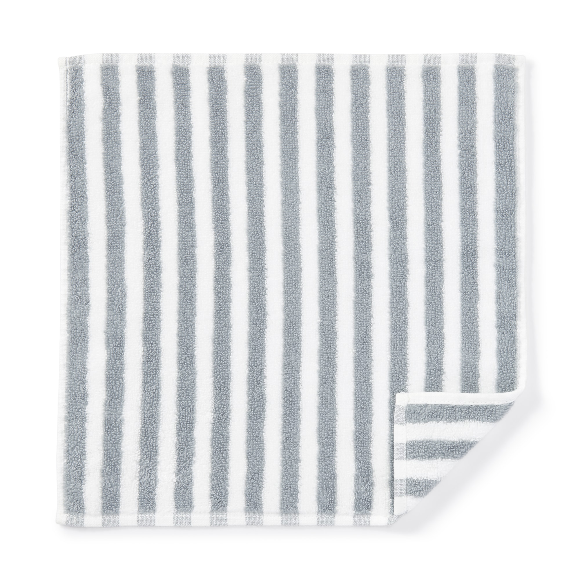 綿　やわらかタオル　ハンカチ（縞）　