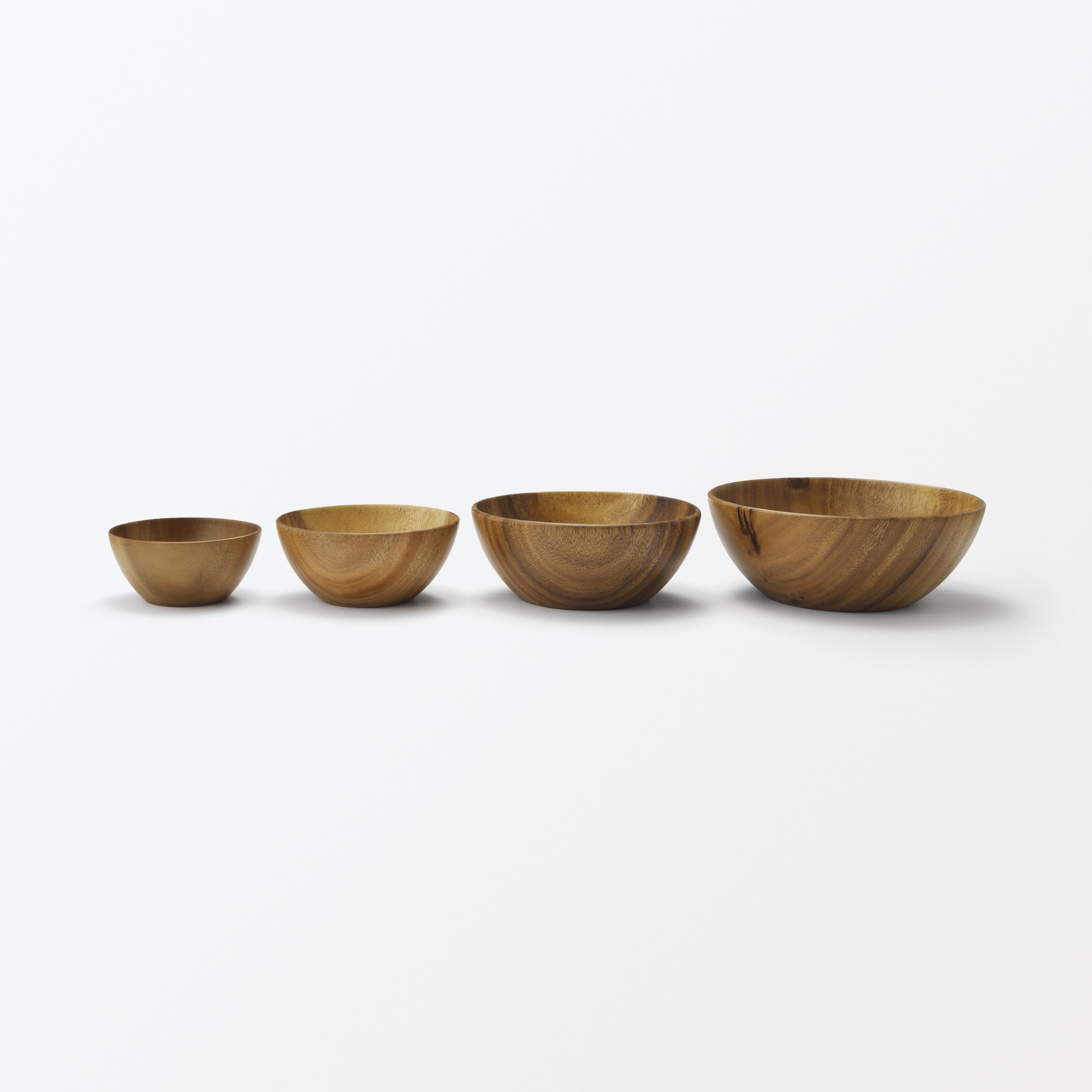 Muji無印良品アカシアボール天然木鉢ボウル直径8,13,16cm計30個セット Muji無印良品アカシアボール天然木鉢ボウル直径8,13,16cm計30個セット