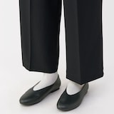 婦人　疲れにくい　レザー深履きシューズ