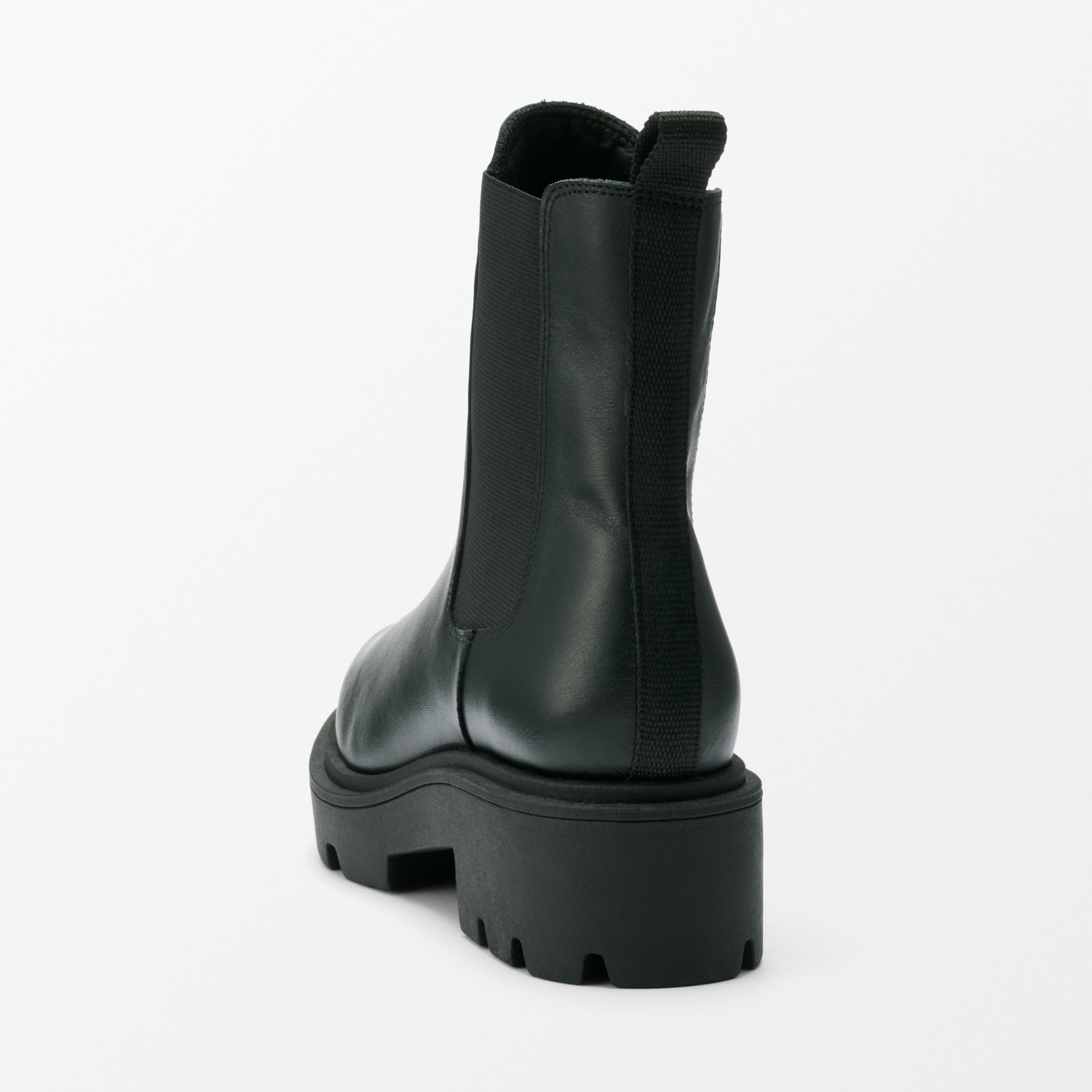 婦人　レザーチェルシーブーツ