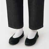 婦人　撥水フラットバレエシューズ