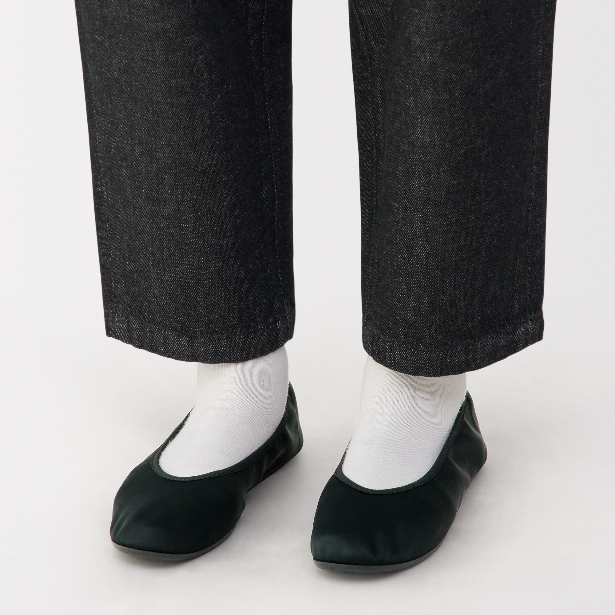 婦人　撥水フラットバレエシューズ