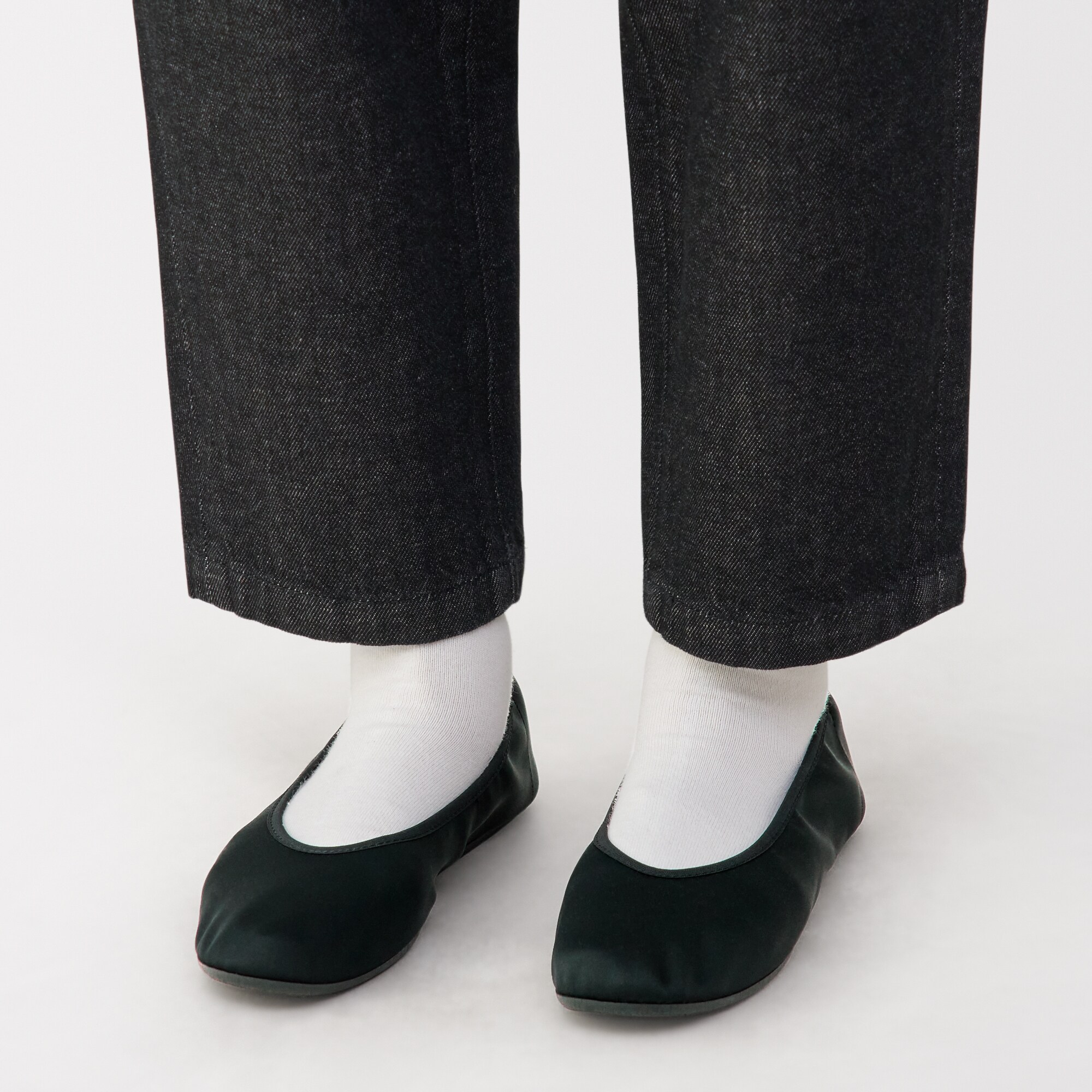 婦人　撥水フラットバレエシューズ