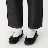 婦人　撥水フラットバレエシューズ