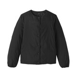 婦人　軽量ダウンポケッタブルノーカラージャケット