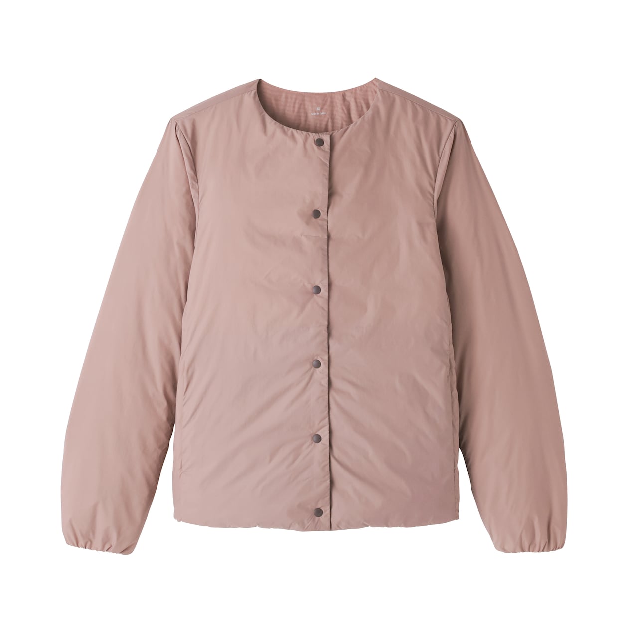 婦人　軽量ダウンポケッタブルノーカラージャケット