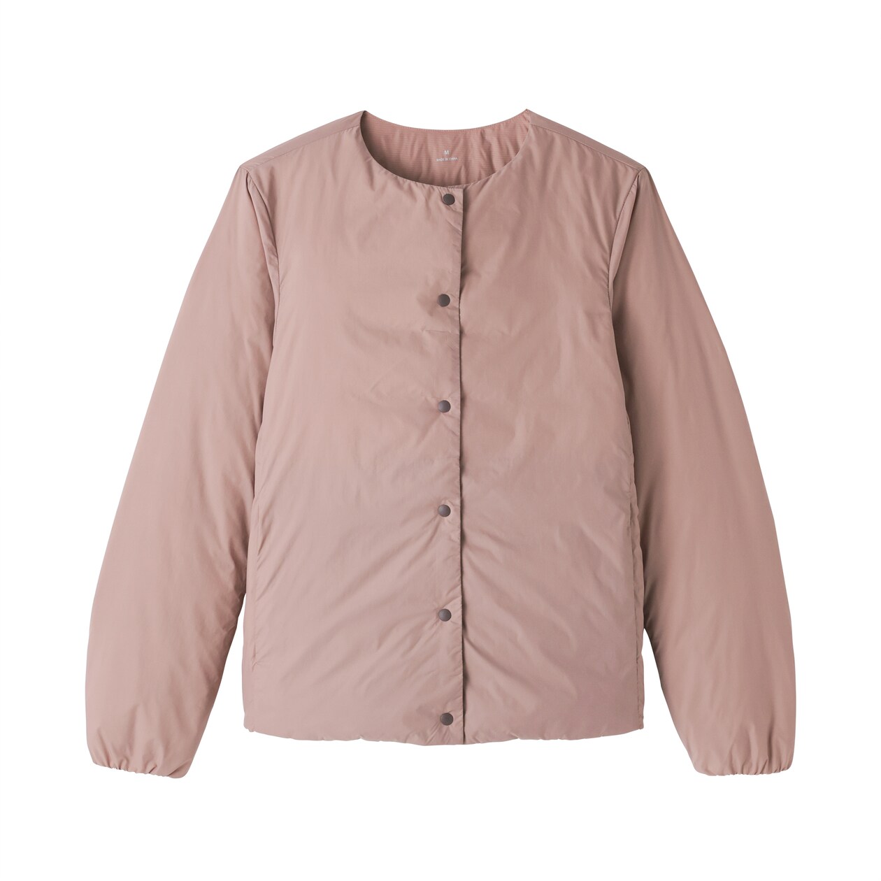 婦人　軽量ダウンポケッタブルノーカラージャケット