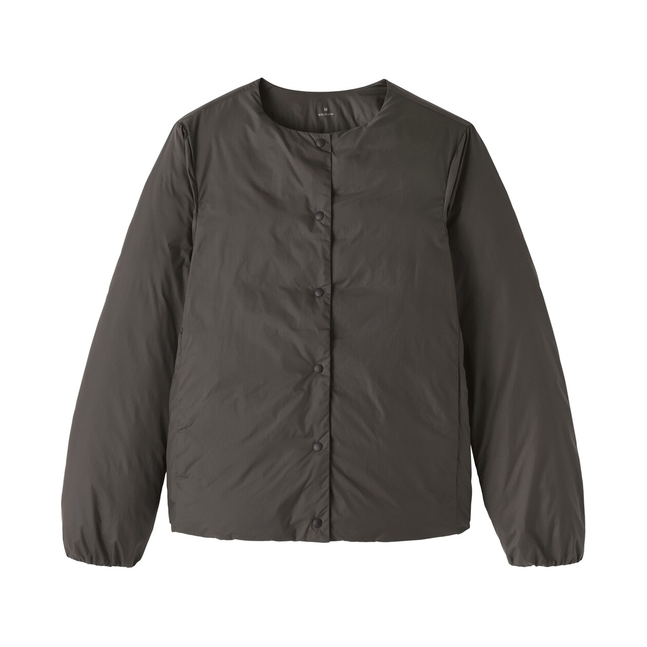 婦人　軽量ダウンポケッタブルノーカラージャケット