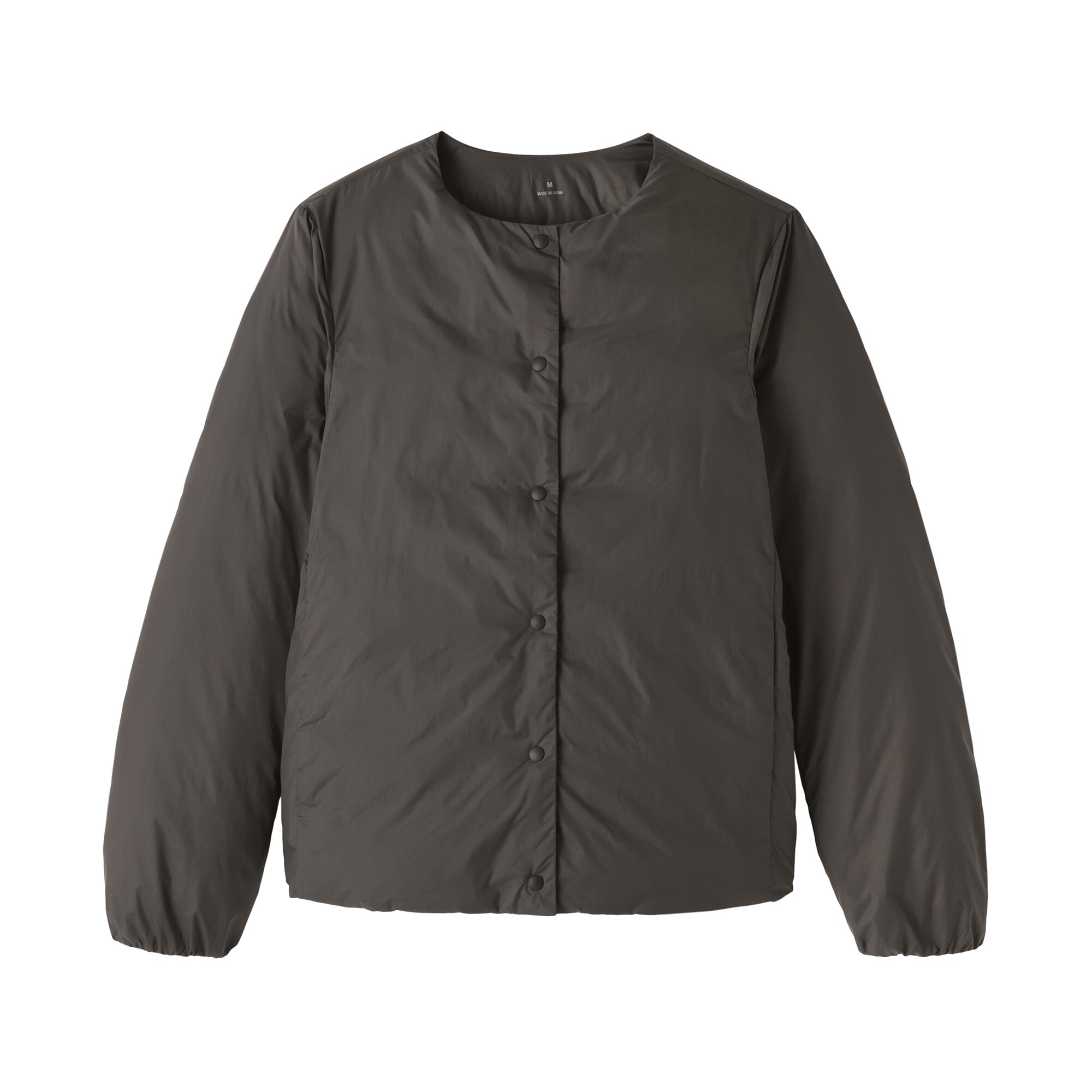 婦人　軽量ダウンポケッタブルノーカラージャケット