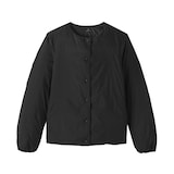 婦人　軽量ダウンポケッタブルノーカラージャケット