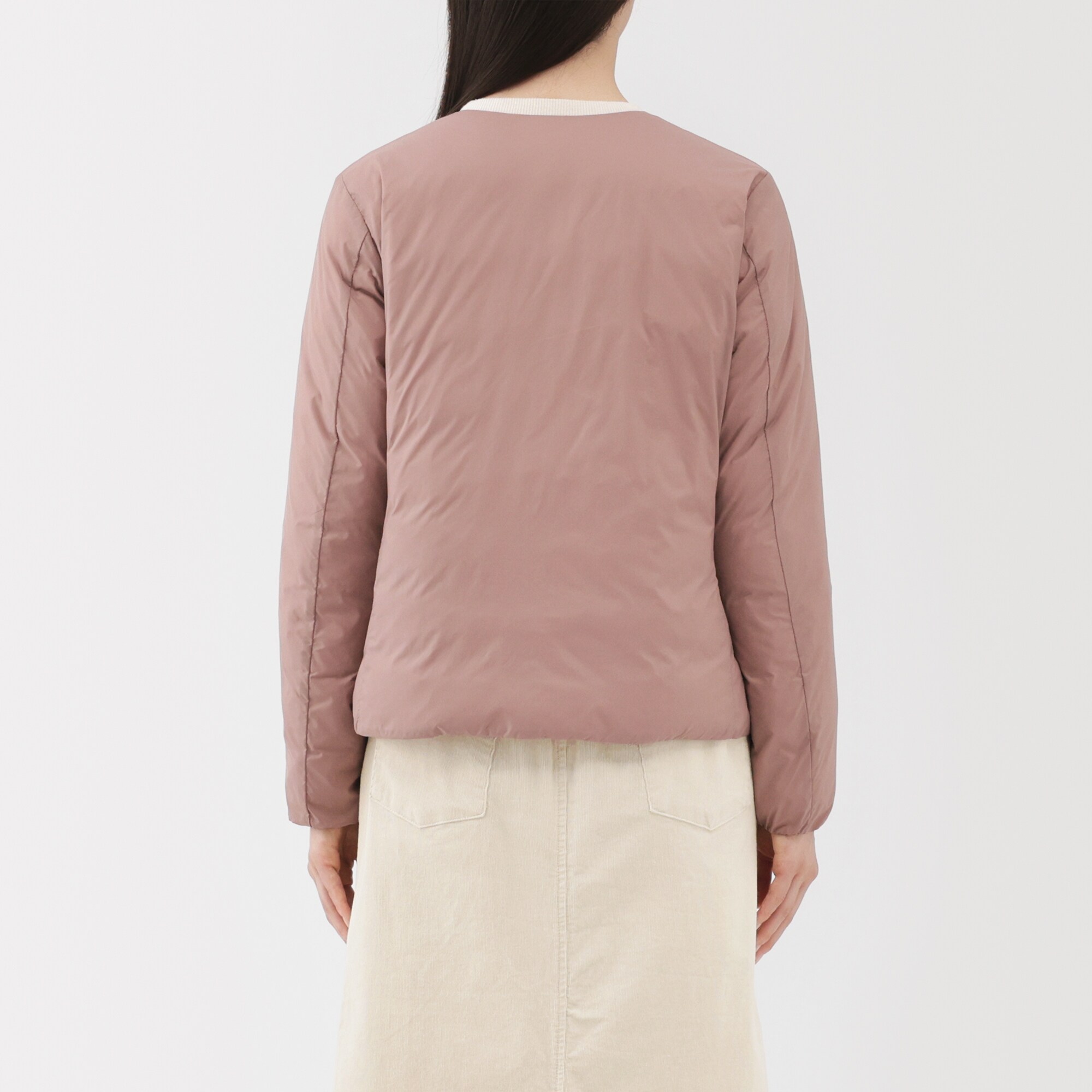 婦人 軽量ダウンポケッタブルノーカラージャケット | 無印良品