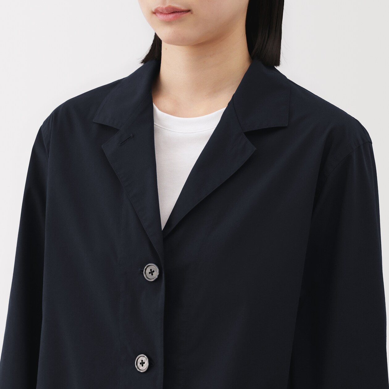 婦人　乾きやすい　ブロード　シャツジャケット