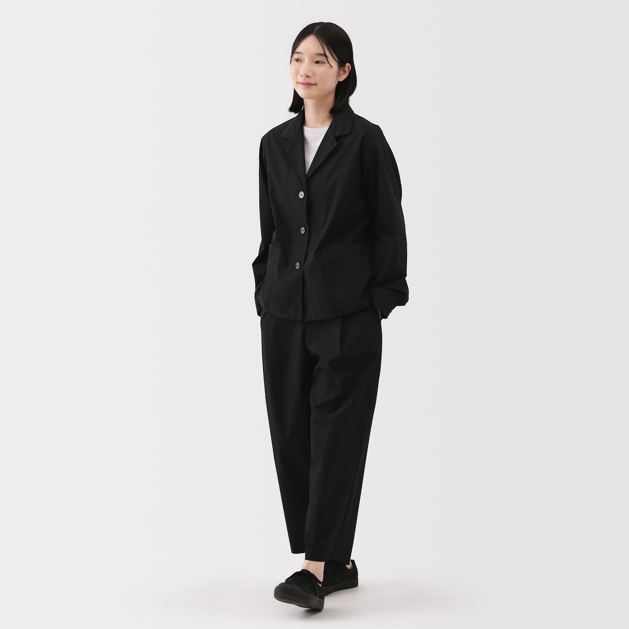 婦人　乾きやすい　ブロード　シャツジャケット