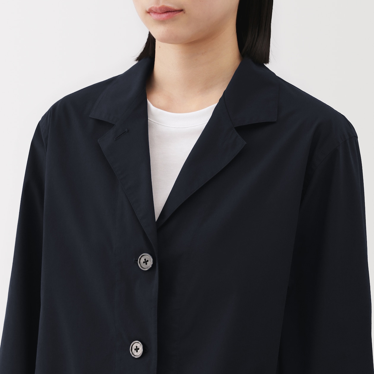 婦人　乾きやすい　ブロード　シャツジャケット