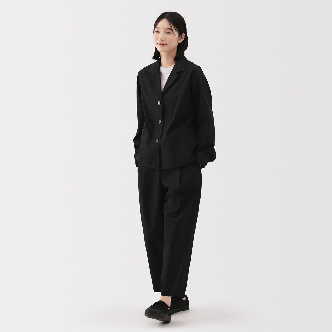 婦人　乾きやすい　ブロード　シャツジャケット