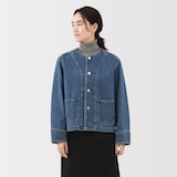 婦人　木の実から作ったカポック混デニムジャケット　