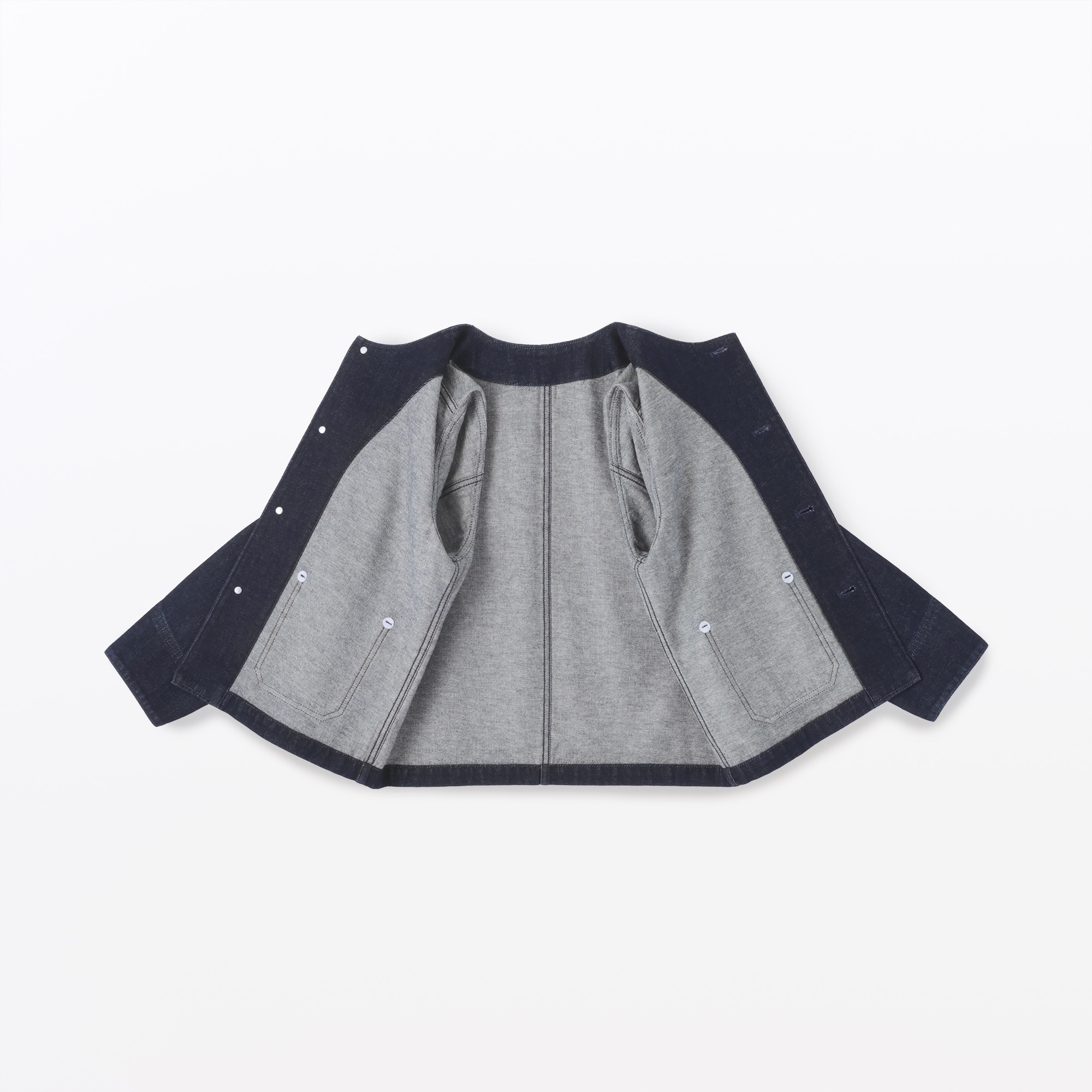 婦人　木の実から作ったカポック混デニムジャケット　