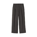 婦人　ムラ糸　チノタックワイドパンツ　股下長め