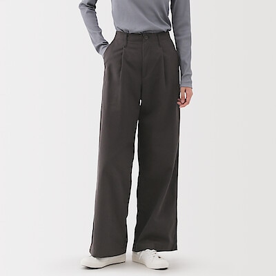 婦人　ムラ糸　チノタックワイドパンツ（2025年仕様）