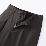 婦人　ムラ糸　チノタックワイドパンツ　股下長め