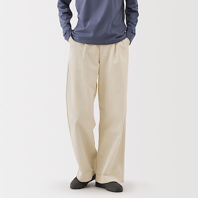 婦人　ムラ糸　チノタックワイドパンツ（2025年仕様）