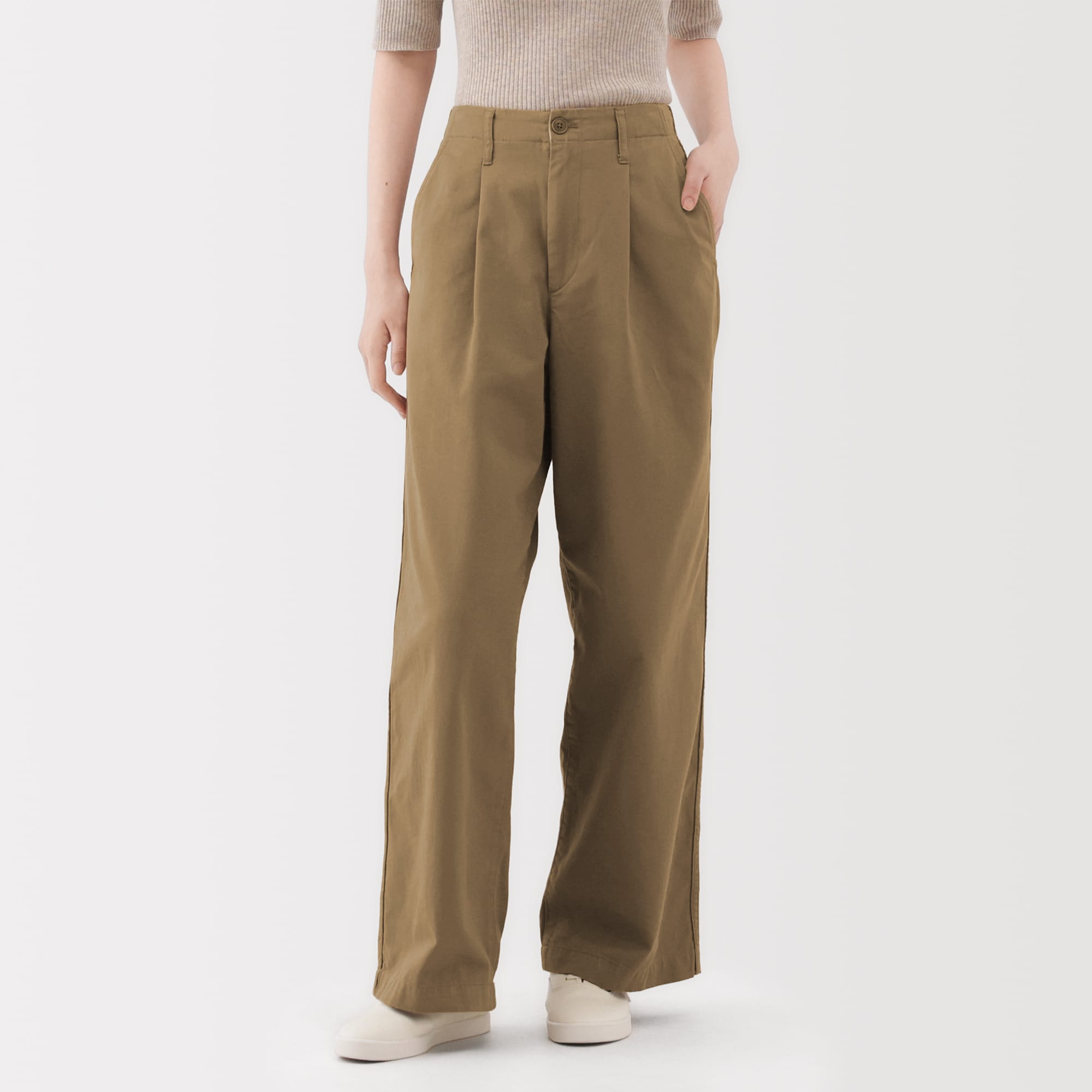 チノタックワイドパンツ　36 婦人 ムラ糸 チノタックワイドパンツ | 無印良品