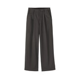 婦人　ムラ糸　チノタックワイドパンツ