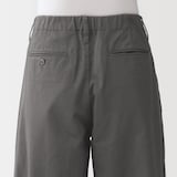 婦人　ムラ糸　チノタックワイドパンツ