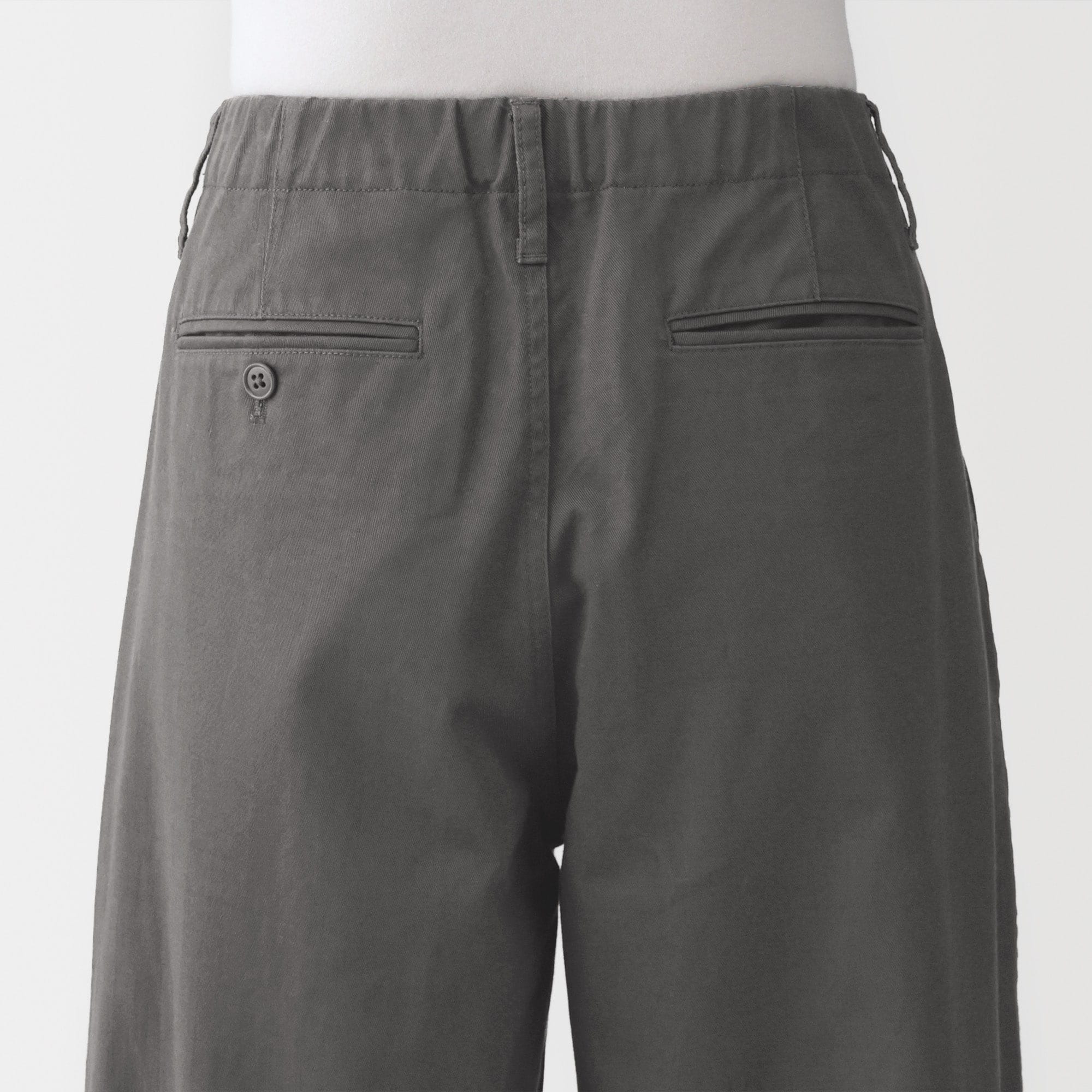 婦人　ムラ糸　チノタックワイドパンツ