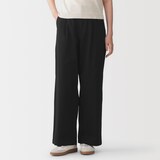 婦人　ムラ糸　チノタックワイドパンツ