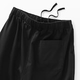 婦人　洗いざらし　コットンイージーテーパードパンツ