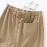 婦人　洗いざらし　コットンイージーテーパードパンツ