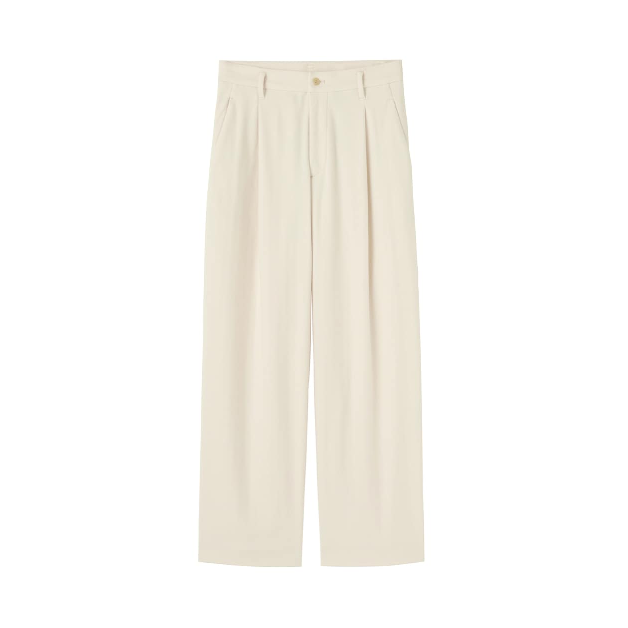 婦人　縦横ストレッチ起毛　タックワイドパンツ