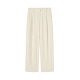 婦人　縦横ストレッチ起毛　タックワイドパンツ