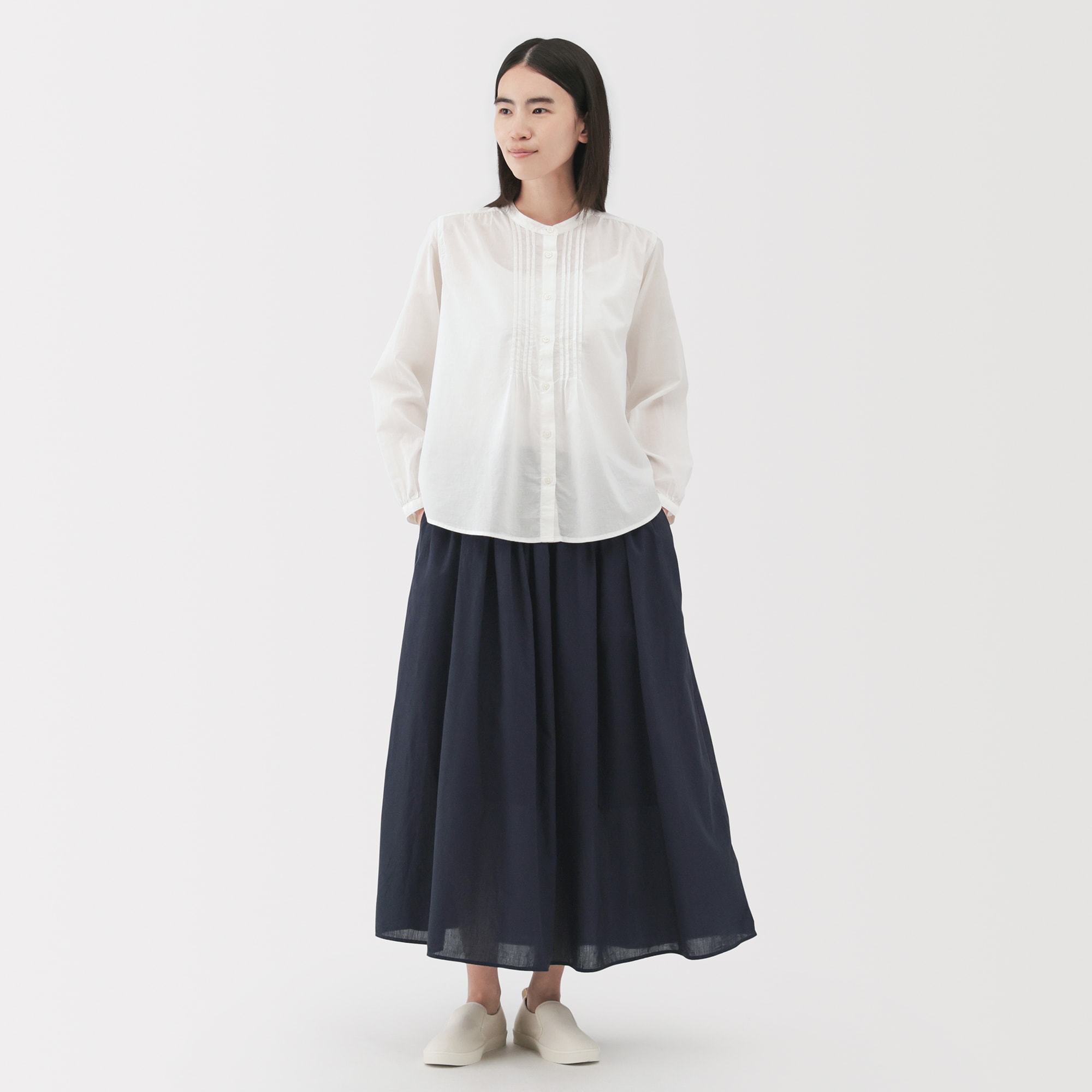 婦人 綿ボイル ギャザースカート | 無印良品