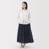 婦人　綿ボイル　ギャザースカート