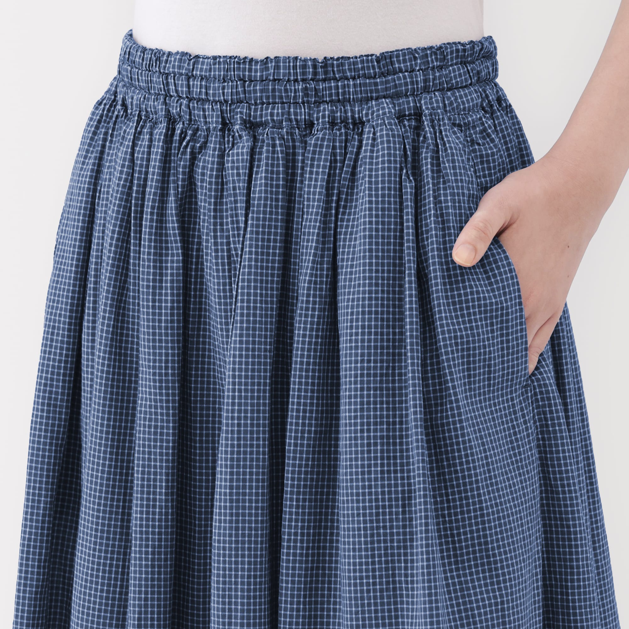 婦人　綿ボイル　ギャザースカート