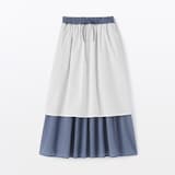 婦人　綿ボイル　ギャザースカート