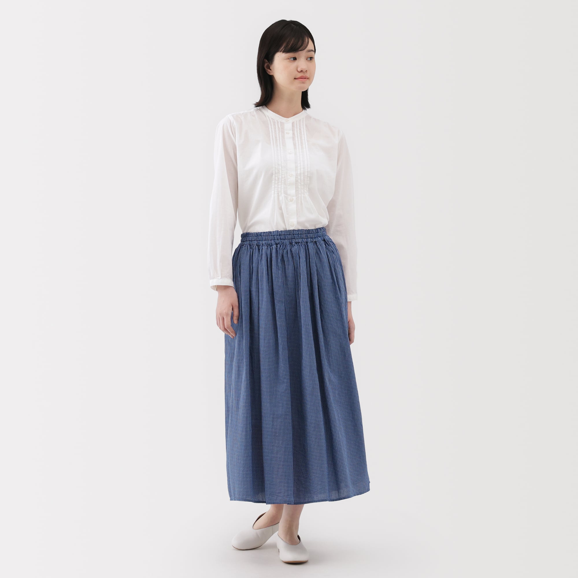 婦人　綿ボイル　ギャザースカート