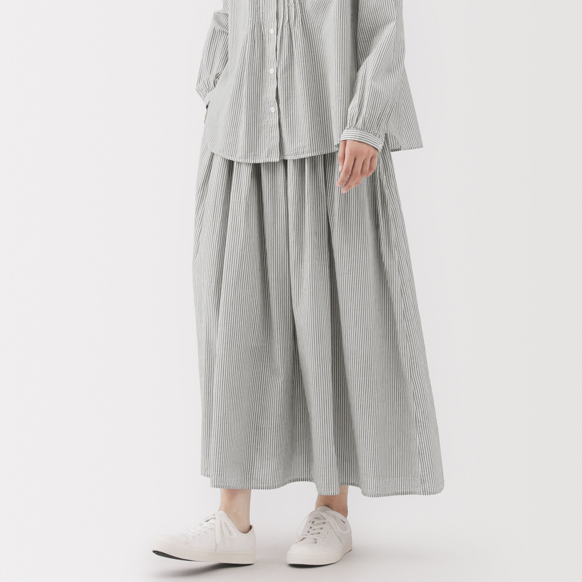 婦人　綿ボイル　ギャザースカート