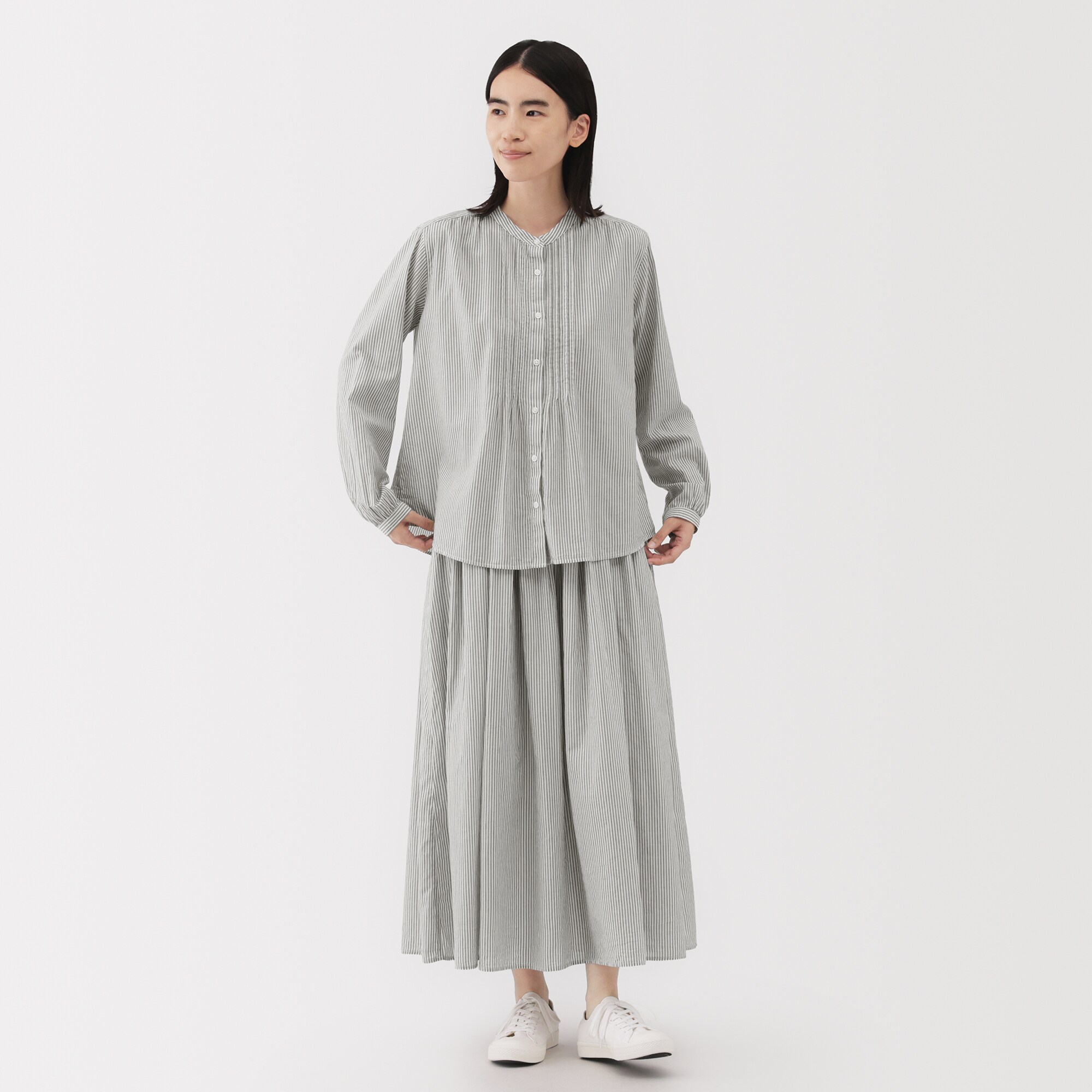 婦人　綿ボイル　ギャザースカート