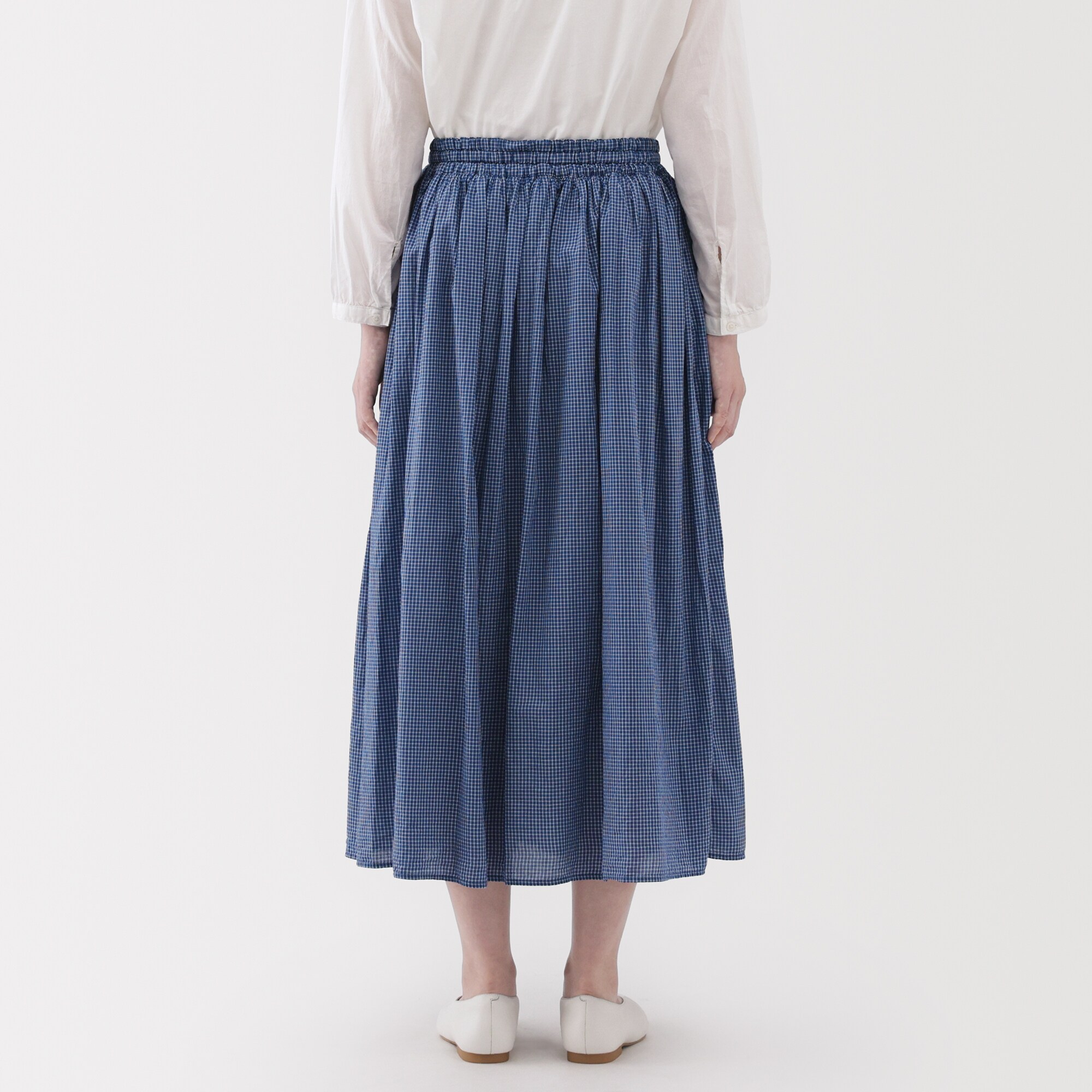 婦人　綿ボイル　ギャザースカート