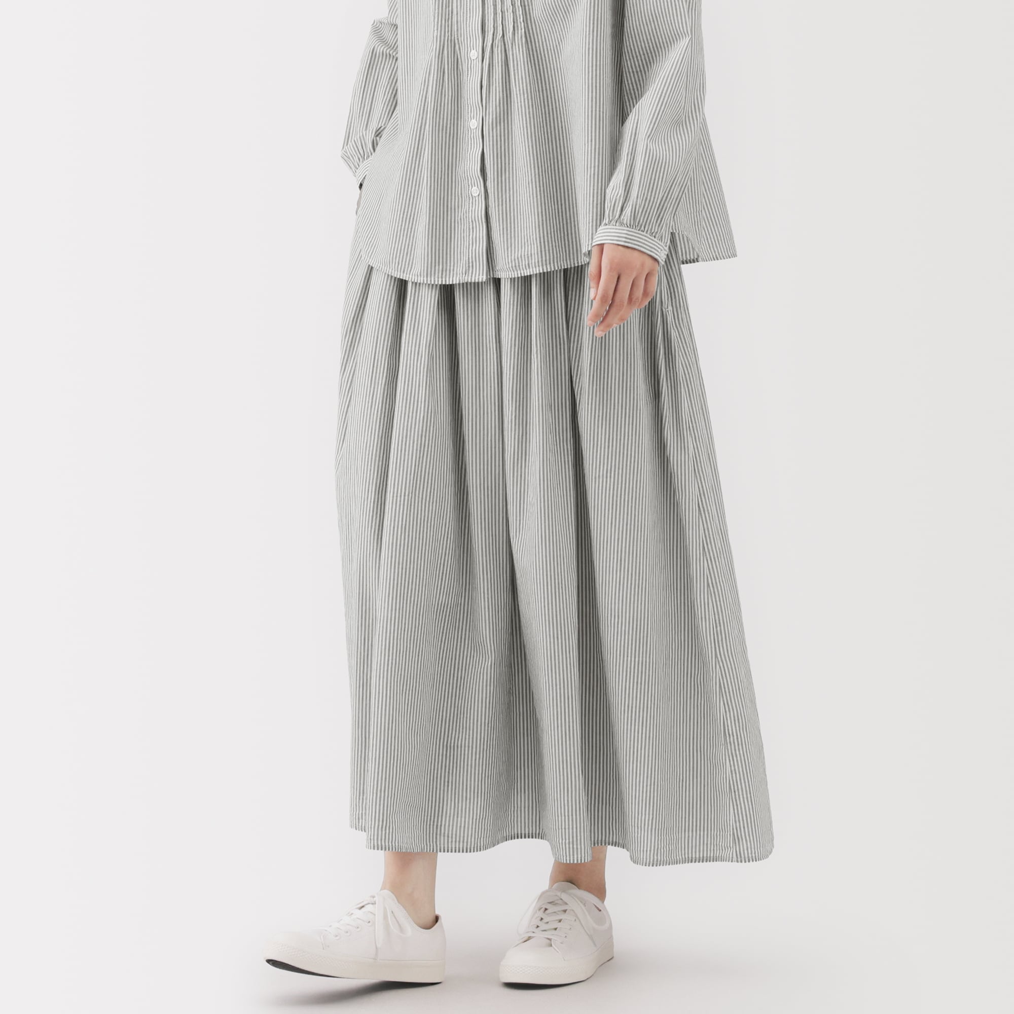 婦人　綿ボイル　ギャザースカート