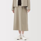 婦人　縦横ストレッチ起毛　フレアスカート