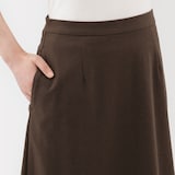 婦人　縦横ストレッチ起毛　フレアスカート