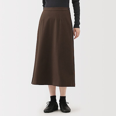 婦人　縦横ストレッチ起毛　フレアスカート